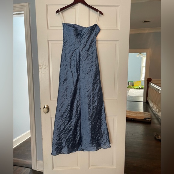 Jessica McClintock for Gunne Sax Millennium 2000 blue strapless formal gown 7 - Picture 3 of 6